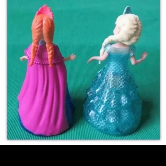 Disney Princess ANNA ELSA GLITTER GLIDER polly pocket snap on DOLLS MAGIC CLIP - Picture 3 of 3